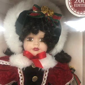 Porcelain Christmas Doll